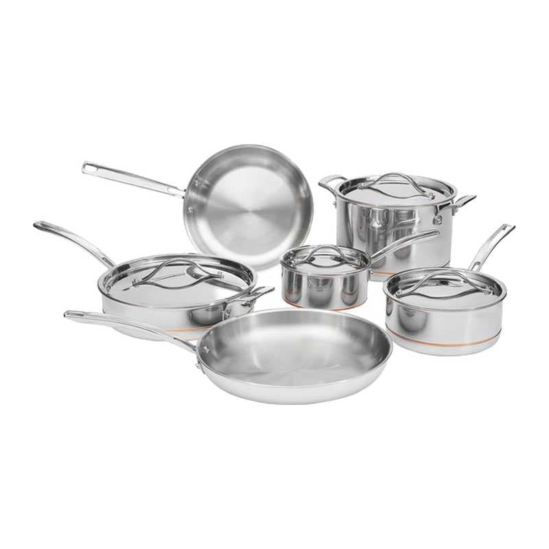Kirkland 5-Ply Clad Stainless Steel Cookware Set 10 pk