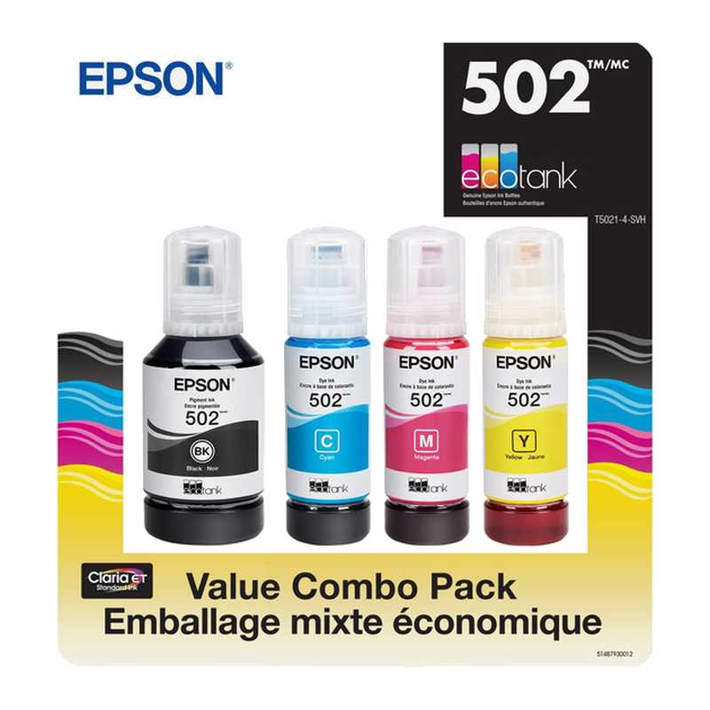 Epson T5021-4-SVH Ecotank 3 Colour + 1 Black Ink 4 pk