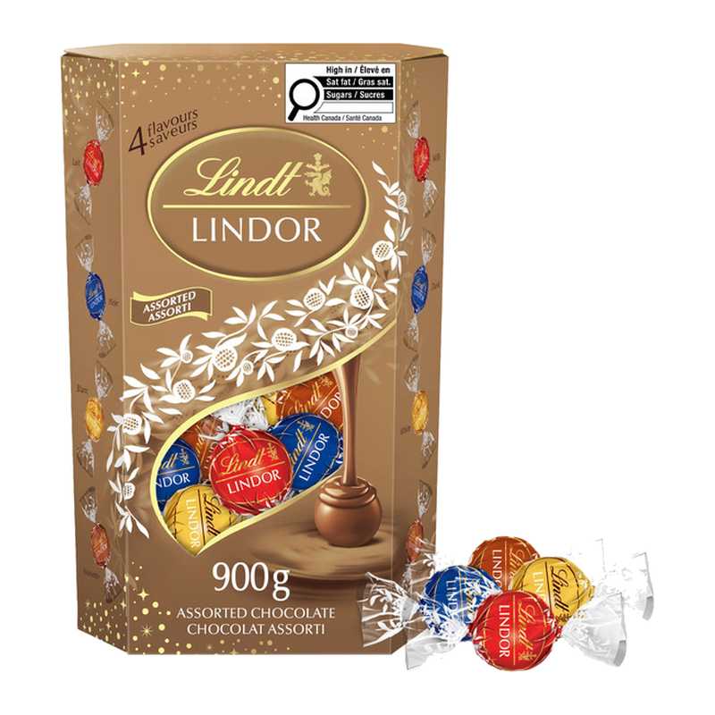 Lindt Lindor Balls 4 Flavours Assorted Chocolates 900 g
