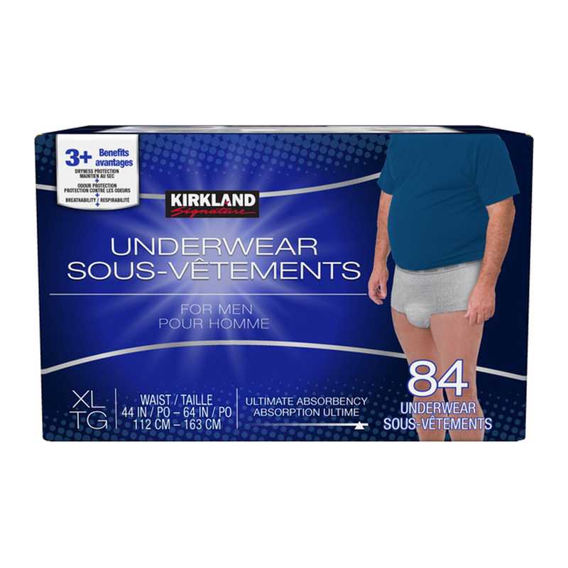 Kirkland Men's Protective Underwear Extra Large 84 pk