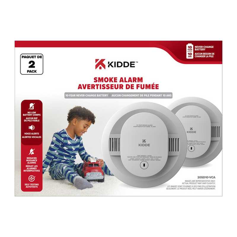 Kidde Battery Operated Smoke Alarm Pack of 2