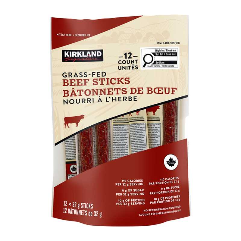 Kirkland Signature Grasfed Beef Sticks 12 × 32 g