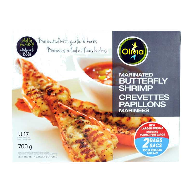 Olivia Frozen Marinated Butterfly Shrimp 700 g