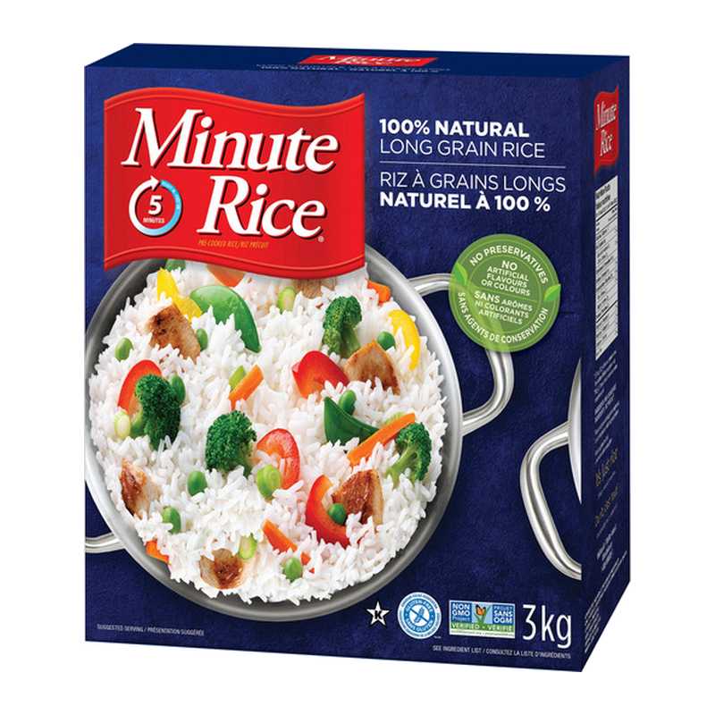 Minute Rice 100% Natural Long Grain Rice 3 kg