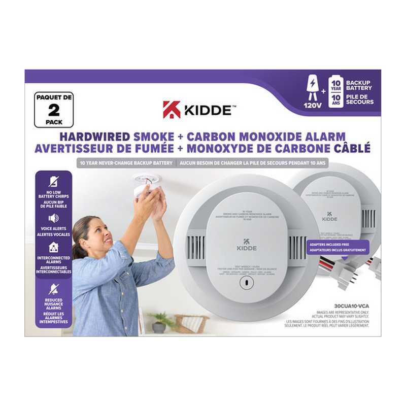 Kidde 120v Hardwired Smoke & Co Alarm Pack of 2