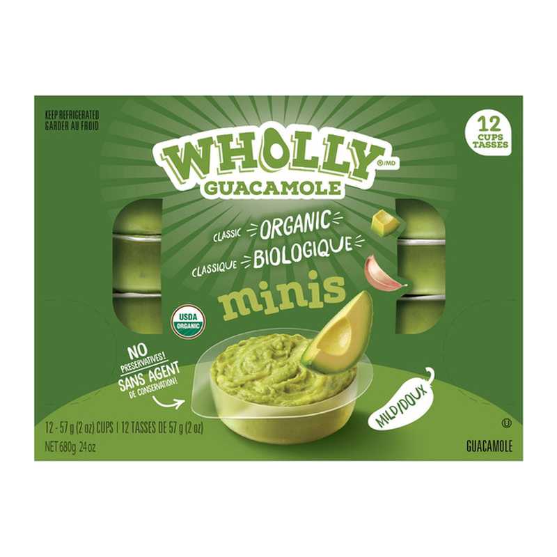 Wholly Guacamole Mini Organic Guacamole 12 × 57 g