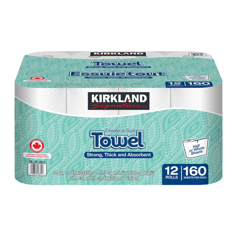 Kirkland Select-A-Size Paper Towel 12 X 160 Sheets