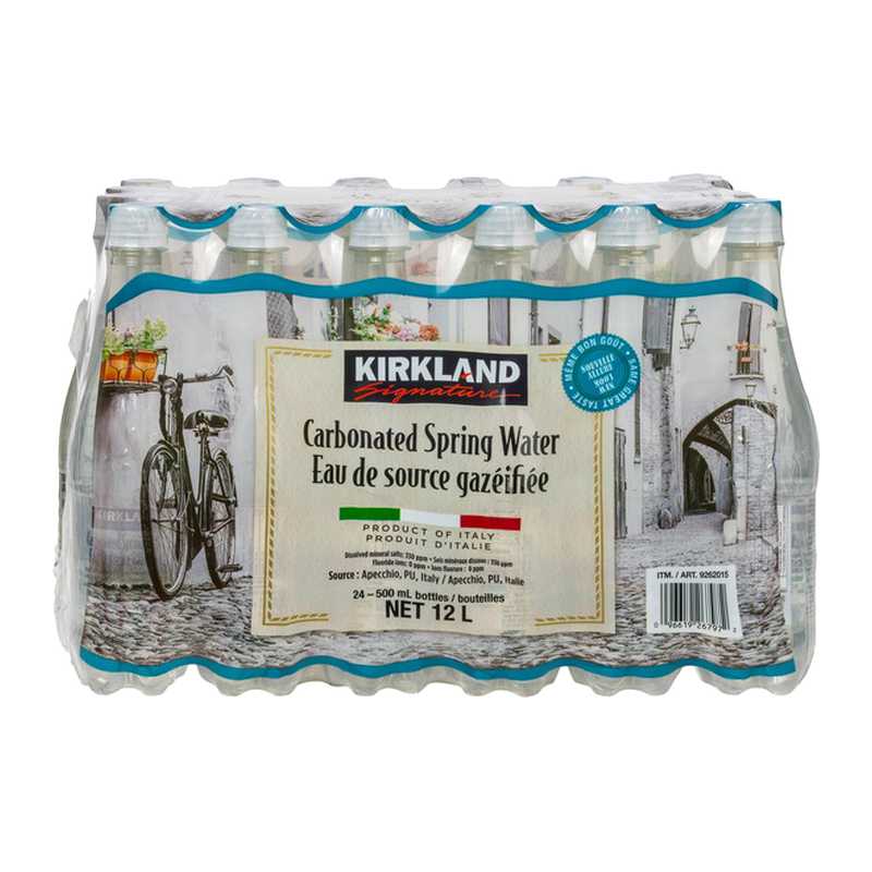 Kirkland Carbonated Spring Water 24 × 500 mL